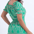 Vestido Feminino Verde Com Amarração Floreari