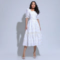 Vestido Feminino Branco Minimalista Floreari