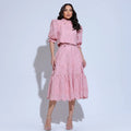 Conjunto Feminino Rosa Manga Bufante Floreari