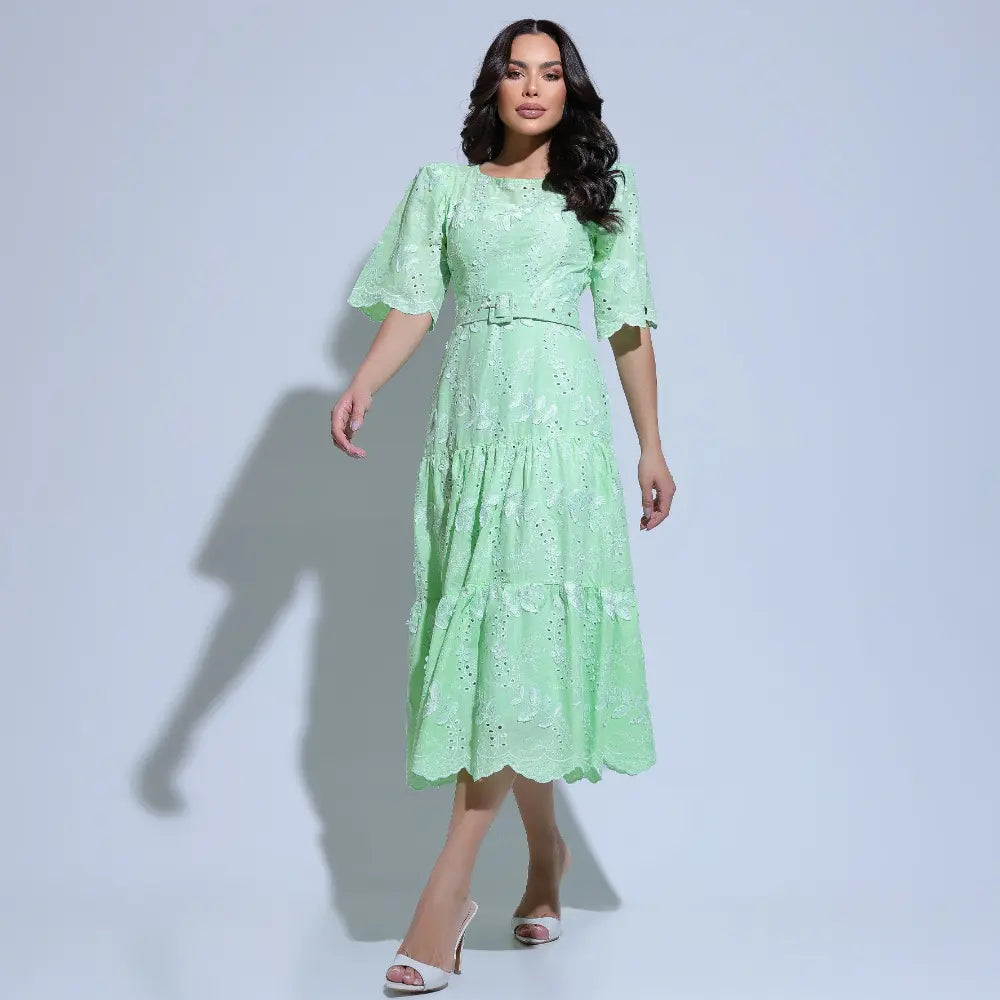 Vestido Feminino Verde Claro Encanto Floreari