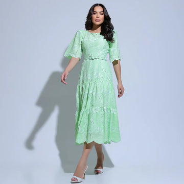 Vestido Feminino Verde Claro Encanto Floreari