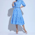 Conjunto Feminino Azul Casual Floreari