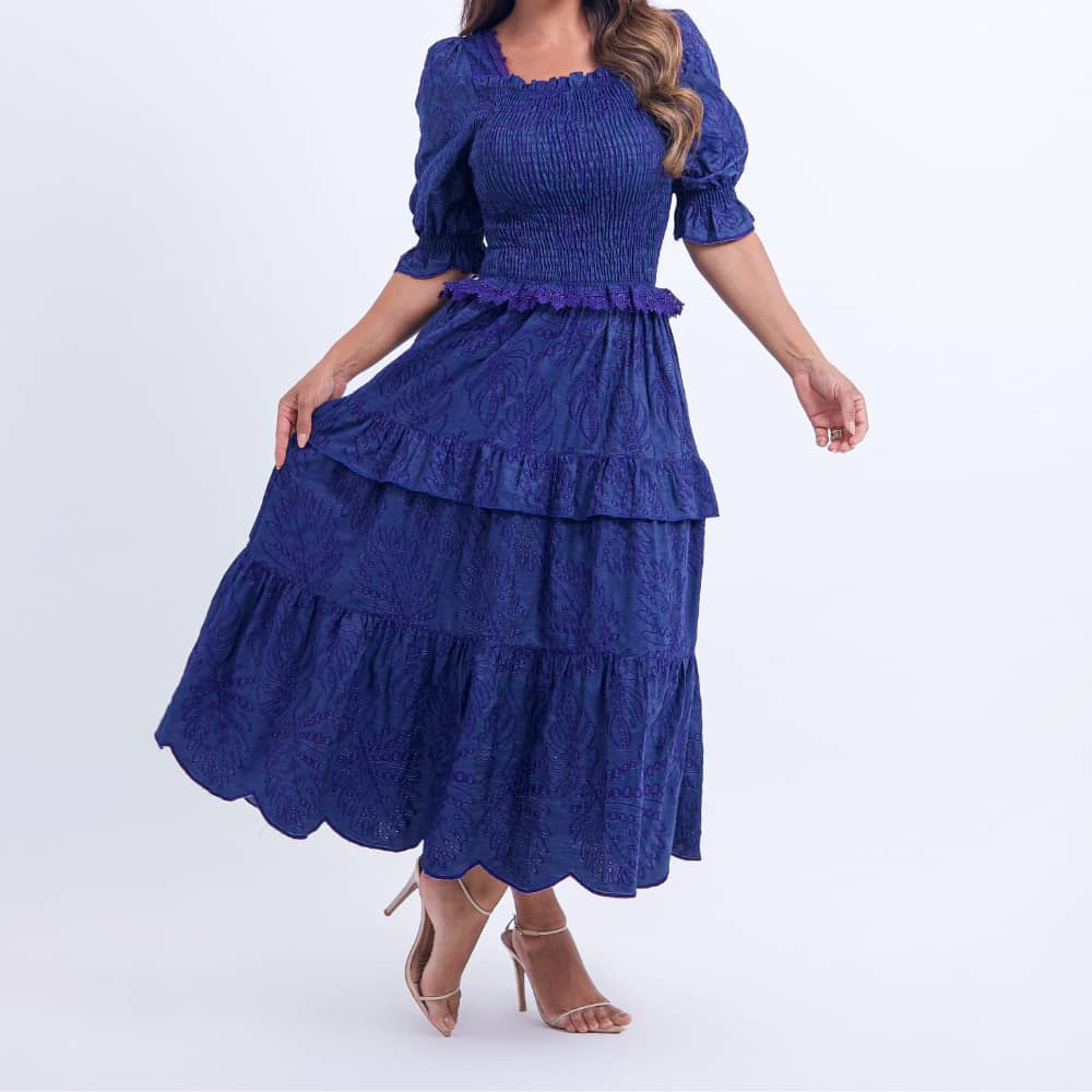 Vestido Feminino Violeta Estilo Godê Natália - FL18
