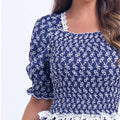 Vestido Feminino Marinho Versátil e Recatado Floreari