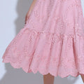 Conjunto Feminino Rosa Romântico Bordado Floreari