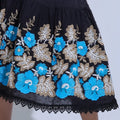 Vestido feminino bordado com flores