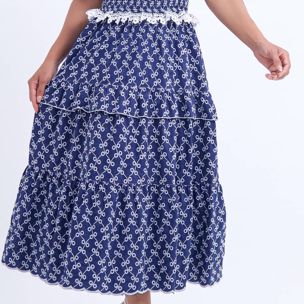 Vestido Feminino Marinho Sem Decotes Profundos Floreari