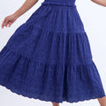 Vestido Feminino Azul Midi Tradicional para Igreja Floreari