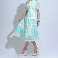 Vestido Feminino Branco Cintura Marcada Floreari