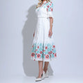 Vestido Feminino Branco Sutil Floreari