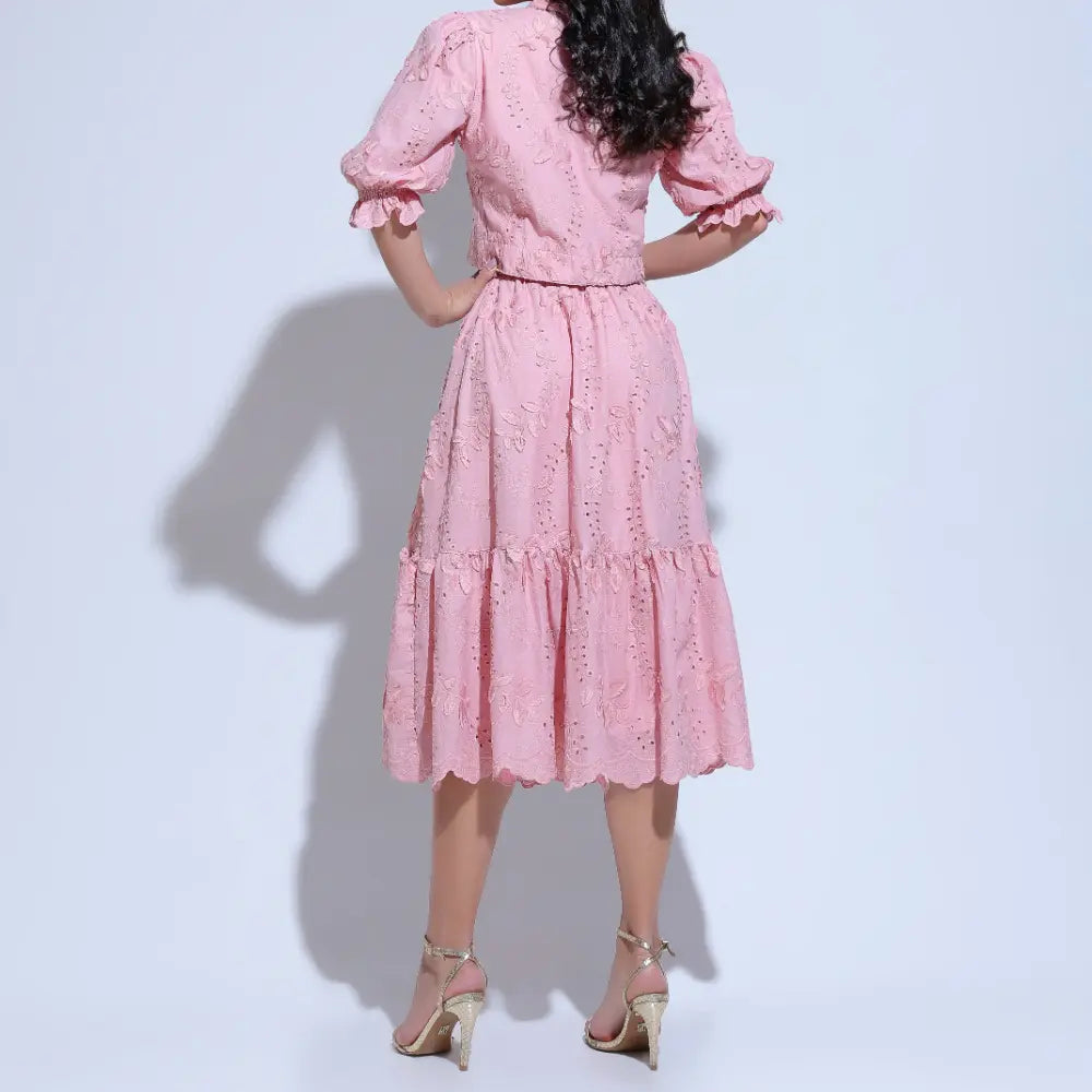 Conjunto Feminino Rosa Clássico Floreari