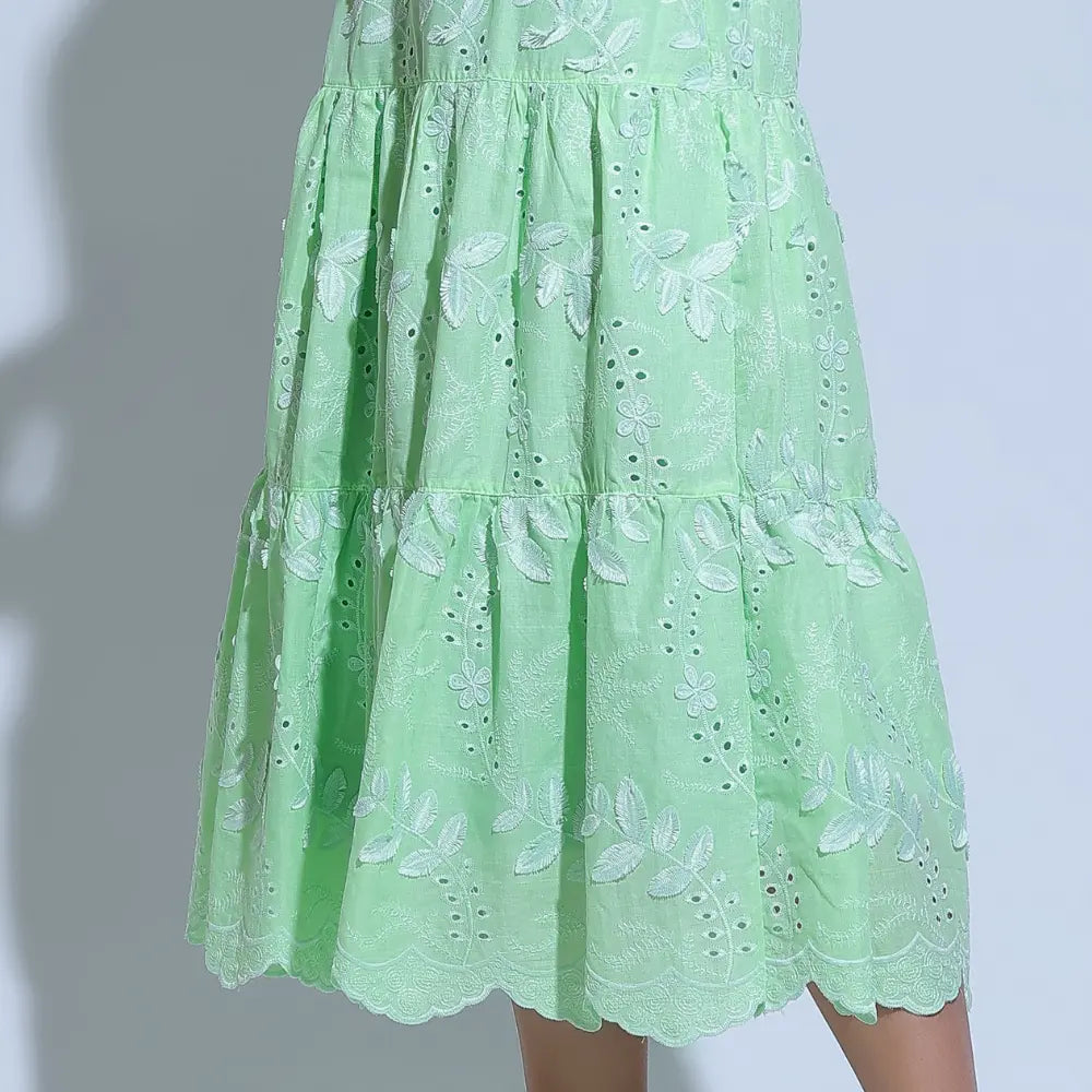 Vestido Feminino Verde Claro Leveza Floreari