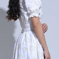 Vestido Feminino Branco Contemporâneo Floreari
