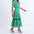 Vestido Feminino Verde Estilo Boho Chic Floreari