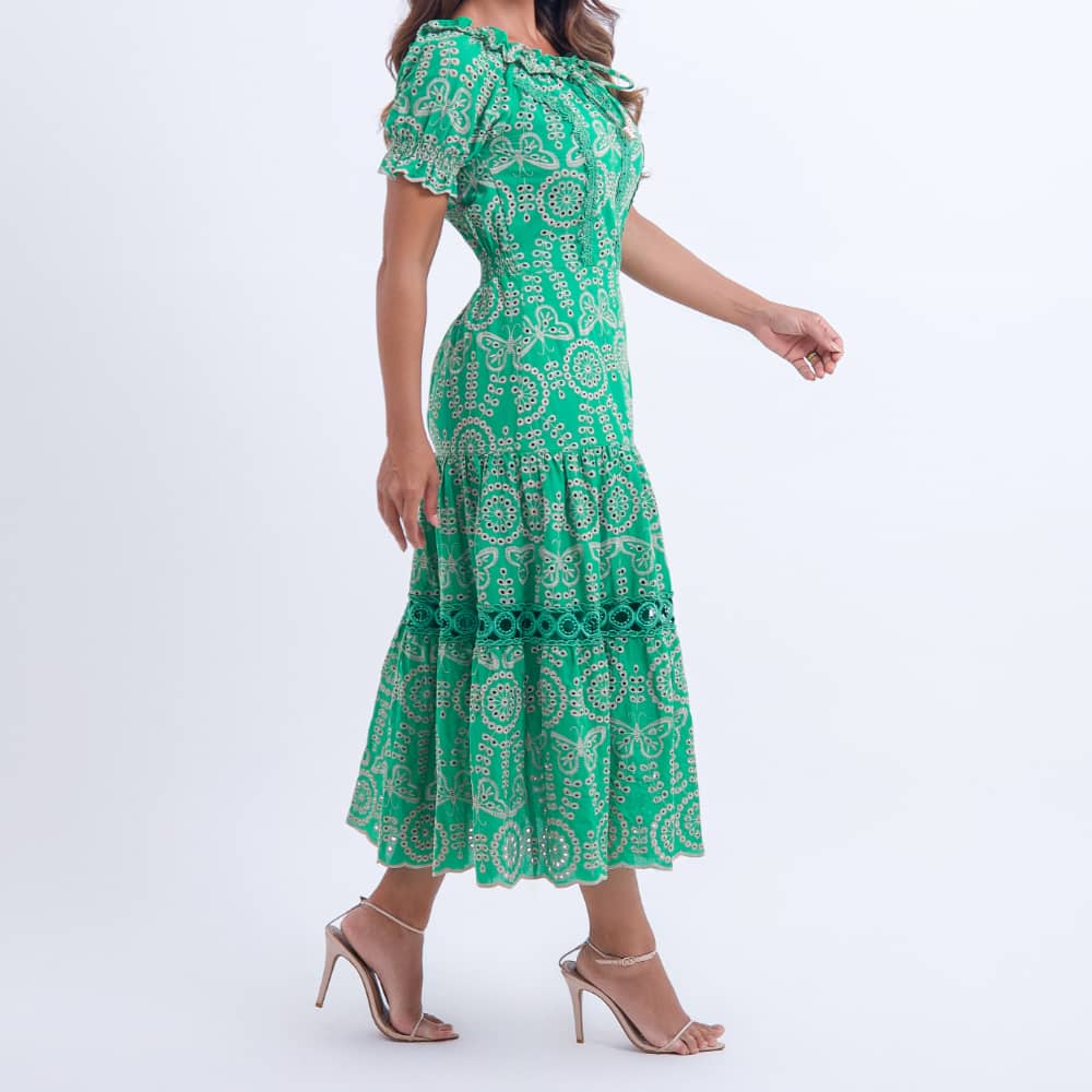 Vestido Feminino Verde Estilo Boho Chic Floreari