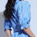 Conjunto Feminino Azul Contemporâneo Floreari