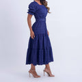 Vestido Feminino Azul Sem Transparência Floreari