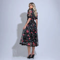 Vestido Feminino Preto Bordado Exclusivo Floreari