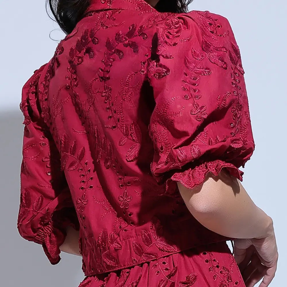 Conjunto Feminino Vermelho Exclusivo Floreari