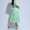 Vestido Feminino Verde Claro Elegante Floreari
