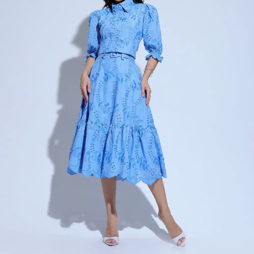 Conjunto Feminino Azul Versátil Floreari