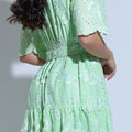 Vestido Feminino Verde Claro Moderno Floreari