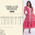 Vestido Feminino Rosa Tabela Floreari