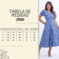 Vestido Feminino Azul Tabela Floreari