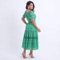 Vestido Feminino Verde Saia Três Marias Floreari