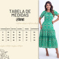 Vestido Feminino Verde Tabela Floreari