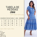 Vestido Feminino Azul Tabela Floreari