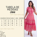 Vestido Feminino Rosa Tabela Floreari