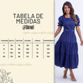 Vestido Feminino Azul Tabela Floreari