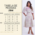 Conjunto Feminino Branco Tabela Floreari