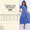 Vestido Feminino Azul Tabela Floreari